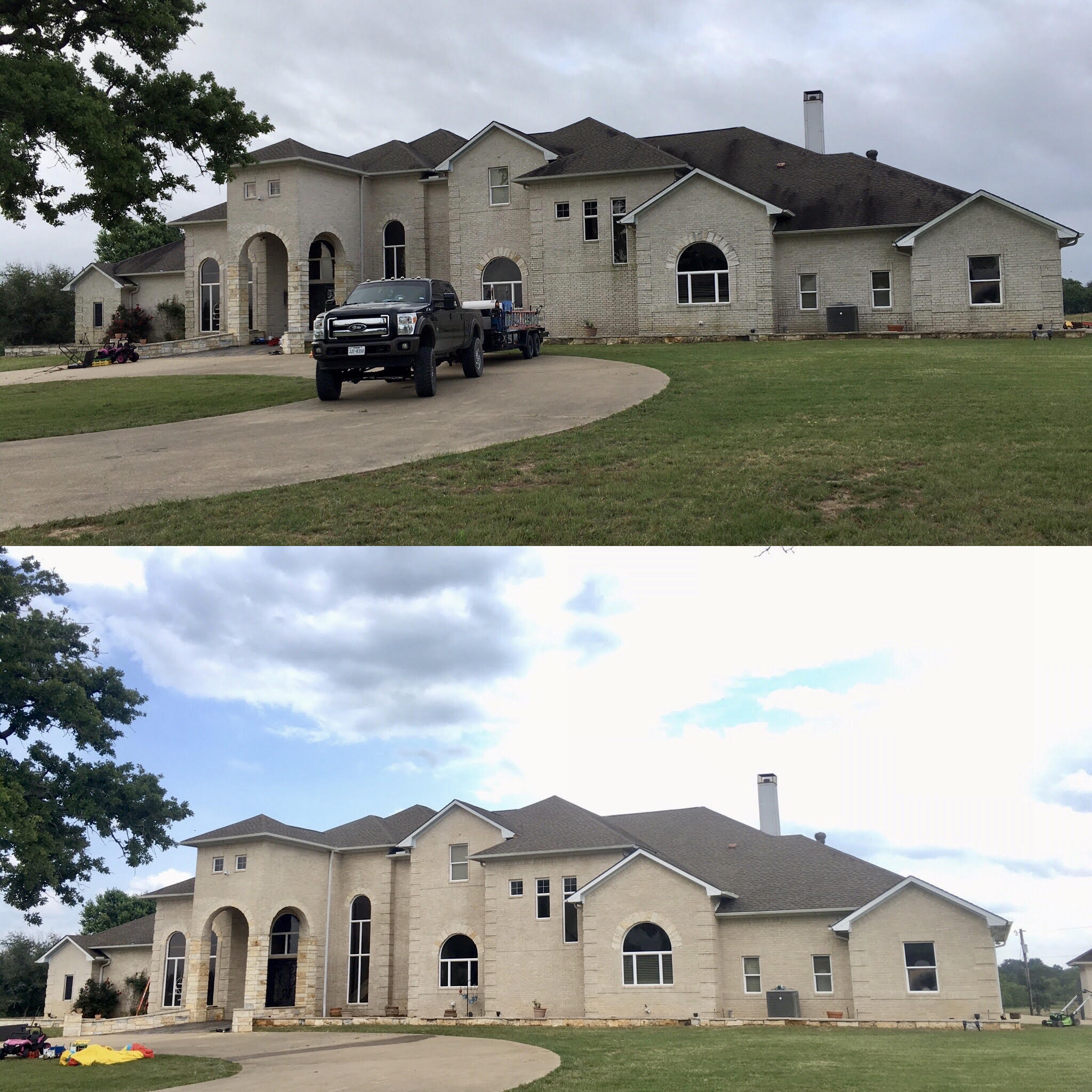 House roof washing